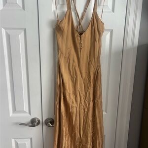 Elegant gold Maxi Dress
